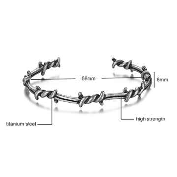 Stylish Barsly Titanium Steel Men’s Cuff Bracelet