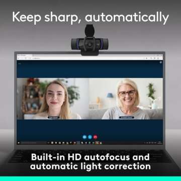 Logitech C920e HD 1080p Mic-Disabled Webcam, certified for Zoom and Microsoft Teams, TAA Compliant