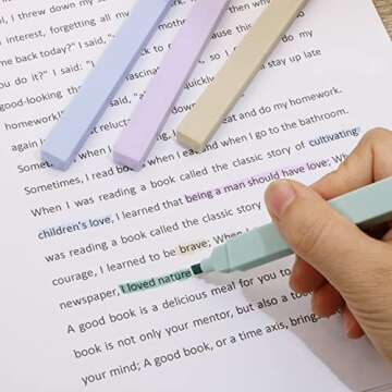 Tupalizy 12PCS No Bleed Pastel Highlighters for School