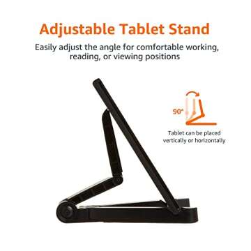 Amazon Basics Adjustable Tablet Holder Portable Stand - Black