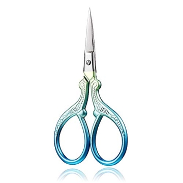 BIHRTC Small Scissors 3.6 Inch Embroidery Scissors Sharp Stainless Steel Needlepoint Scissors DIY To...
