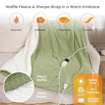 Blunique Heated Blanket - Fast Heating & Cozy Comfort for All