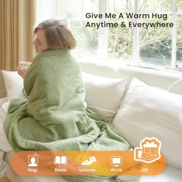 Blunique Heated Blanket - Fast Heating & Cozy Comfort for All