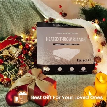 Blunique Heated Blanket - Fast Heating & Cozy Comfort for All