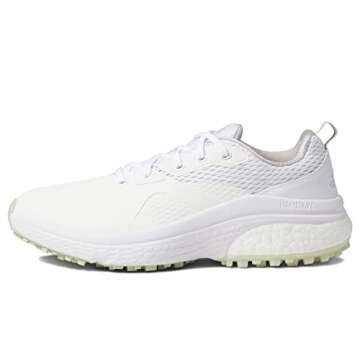 adidas Women's W SOLARMOTION Golf Shoe, FTWR White/Silver Met./Linen Green, 7.5