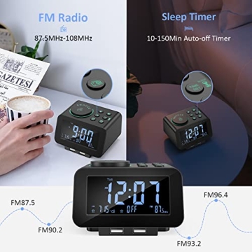 uscce Digital Dual Alarm Clock - Customizable and Compact