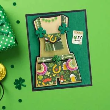 St. Patrick's Day Button Assortment – 50 Piece Novelty Buttons for Crafts & Sewing – Shamrock, Rainbow, Pot of Gold, and Green Heart Designs