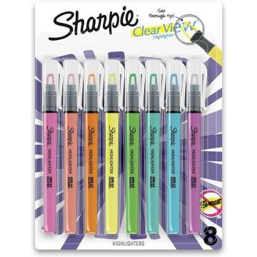 Sharpie Clear View Highlighters 8 Count Set