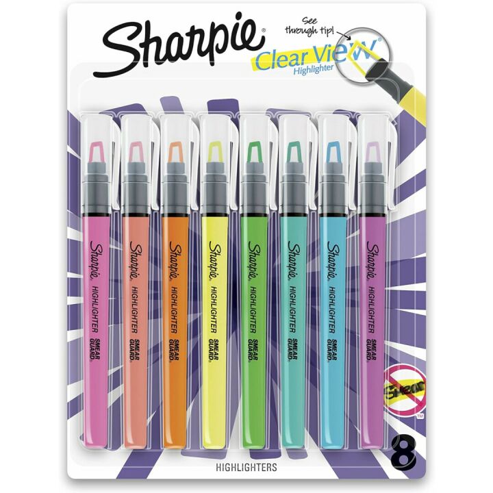 Sharpie Clear View Highlighters 8 Count Set