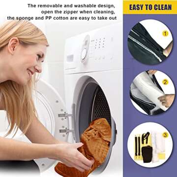 BOCHAO Dog Car Seat for Large/Medium Sized Dogs,Dog Car Travel Bed Dog Seats Made,Comfortable and Safe;Multipurpose Design-can be Converted into a Dog Bed or a Dog Sofa Cushion,with Dog Blanket.