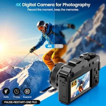 4K Digital Camera for Photography and Videography
