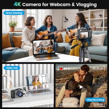 4K Digital Camera for Photography and Videography