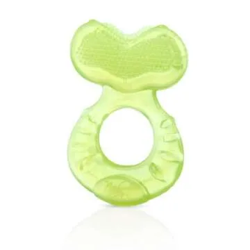 Nuby Silicone Teethe-eez Teether with Bristles, Includes Hygienic Case, Colors May Vary