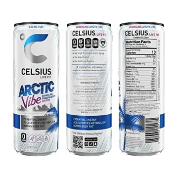CELSIUS Sparkling Arctic Vibe Energy Drink 12 Fl Oz Pack of 24
