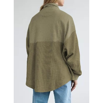 SHEWIN Women’s Half Zip Pullover Sweatshirt for Fall