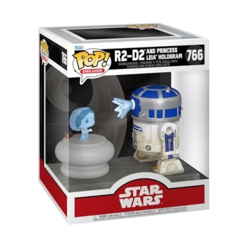 Funko Pop! Deluxe R2-D2 and Princess Leia Hologram - Iconic Star Wars Collectible