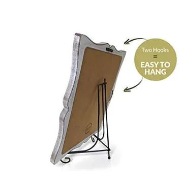 Oak letters Small Chalkboard Sign with Easel (11x13) + White Liquid Chalk Marker | Hanging or Freestanding Framed Chalkboard with Hand Crafted Sweetheart Frame - Multipurpose | Small Chalkboard Sign