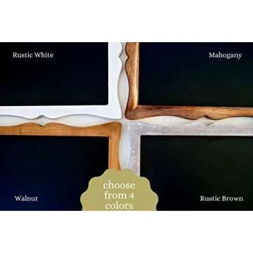 Oak letters Small Chalkboard Sign with Easel (11x13) + White Liquid Chalk Marker | Hanging or Freestanding Framed Chalkboard with Hand Crafted Sweetheart Frame - Multipurpose | Small Chalkboard Sign