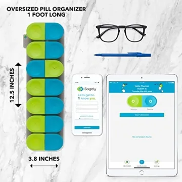 Sagely Smart XL Pill Organizer - Daily AM/PM Storage Solution
