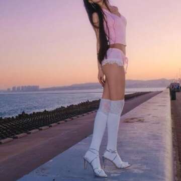 RUEWEY Womens Sleeveless Pajama Sets Halter Neck Backless Crop Top and Lace Trim Shorts Matching 2 Piece Lounge Set PJ Set (Pink, S)