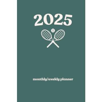 2025 Planner Tennis Themed Agenda January-December 2025: Exclusive 6x9 Hardcover Monthly Weekly Layo...