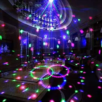 Disco Ball Party Lights Portable Rotating Sound Activated LED