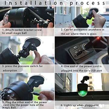 Disco Ball Party Lights Portable Rotating Lights Sound Activated LED Strobe Light 7 Color with Remote and USB Plug in for Car Home Room Parties Kids Birthday Dance Wedding Show Club Pub Xmas