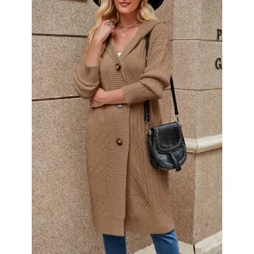 Cozy Danedvi Women’s Chunky Cable Knit Cardigan for Style