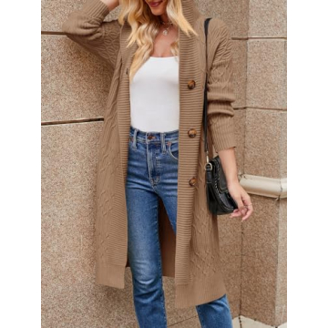 Cozy Danedvi Women’s Chunky Cable Knit Cardigan for Style