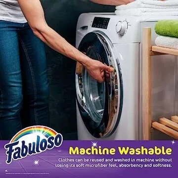 Fabuloso Rainbow Microfiber Cleaning Cloths for Home
