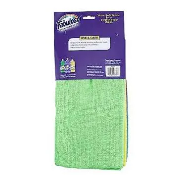 Fabuloso Rainbow Microfiber Cleaning Cloths for Home