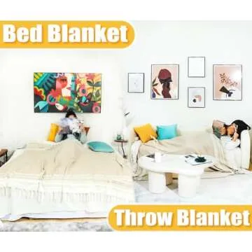 Yongoes Oversized Turkish Beach Towel Blanket Cotton Giant XL Sandproof Towels Huge Linen XXL Extra Large Big Throw Quilt Blankets for Adults Cloud Travel Camping Glamping Accessories Essentials