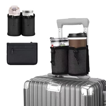 Luggage Cup Holder Travel - Hands-Free Coffee Holder with Drawstring - Essential Travel Accessory by...