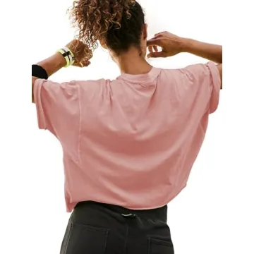 Light Coral Oversized Crop Top for Women