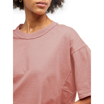 Light Coral Oversized Crop Top for Women
