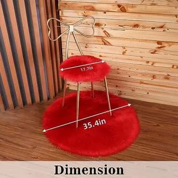 Eanpet Faux Fur Sheepskin Rug - Soft 18x18 Seat Cover