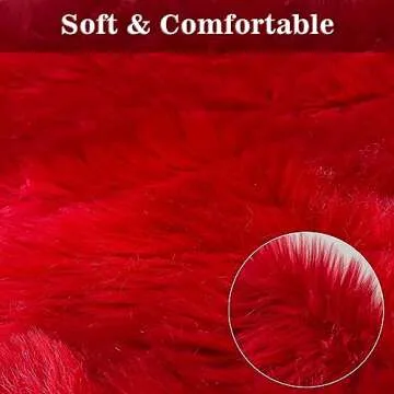 Eanpet Faux Fur Sheepskin Rug - Soft 18x18 Seat Cover