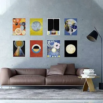 Hilma Af Klint Modern Abstract Art Print Premium Pack of 8