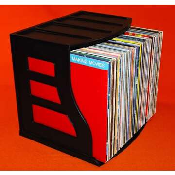 Binder Way - Vinyl Record Storage Holder, LP Box, Scrapbook 12x12 Paper Rack, Desktop Organizer, Rin...