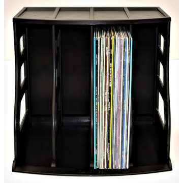 Binder Way - Vinyl Record Storage Holder, LP Box, Scrapbook 12x12 Paper Rack, Desktop Organizer, Ring Binder Stand, Vertical Book Shelf, Lever Arch Filing Crate, Photo Album Cube - Stackable