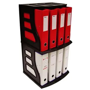 Binder Way - Vinyl Record Storage Holder, LP Box, Scrapbook 12x12 Paper Rack, Desktop Organizer, Ring Binder Stand, Vertical Book Shelf, Lever Arch Filing Crate, Photo Album Cube - Stackable