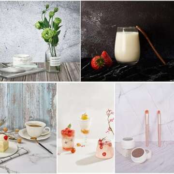 Food Photography Photo Backdrops Board: 7Pcs 12Patterns Product Background Table Top Kit - Flat Lay Props for Jewelry.(Medium Size 16.6x13.3in)…