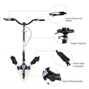 AODI Swing Wiggle Scooter for All Ages - Fun & Easy to Ride