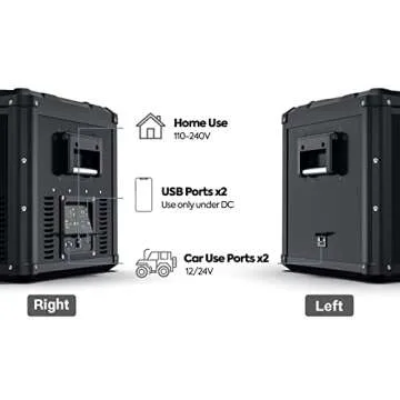 ICECO VL75 ProD Portable Refrigerator, Multi-directional Lid, Dual USB & DC 12/24V, AC 110-240V, 75L Dual Zone Steel Compact Refrigerator Powered by SECOP, 0℉ to 50℉, Home & Car Use [Upgrade]