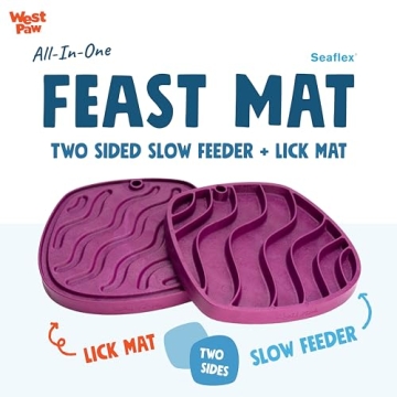 West Paw Seaflex Waves Feast Mat for Healthy Feeding