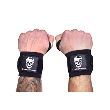 Wrist Wraps Weightlifting - Stiff Heavy Duty 18" Wraps With Thick Thumb Loop For Powerlifting, Bodyb...