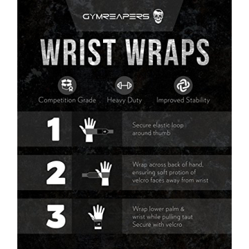 Stiff Heavy Duty 18" Wrist Wraps for Weightlifting