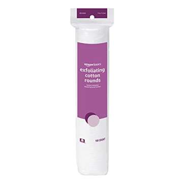 Amazon Basics Exfoliating Cotton Round, 600 Count (6 Packs of 100) (Previously Solimo)