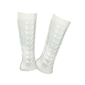 Dahlia Women's Leg Warmers - Stylish Knee High Soft Acrylic Cable Knit