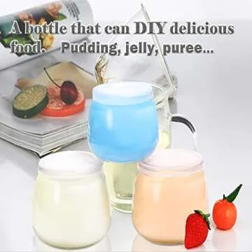 TOFOAN Baby Food Storage Containers,12 Baby Food Containers with Lids,4 oz Glass Baby Food Jars,Small Snack Containers for Toddlers,Thickened Baby Food Storage Containers for Infant & Baby Food (4 oz)